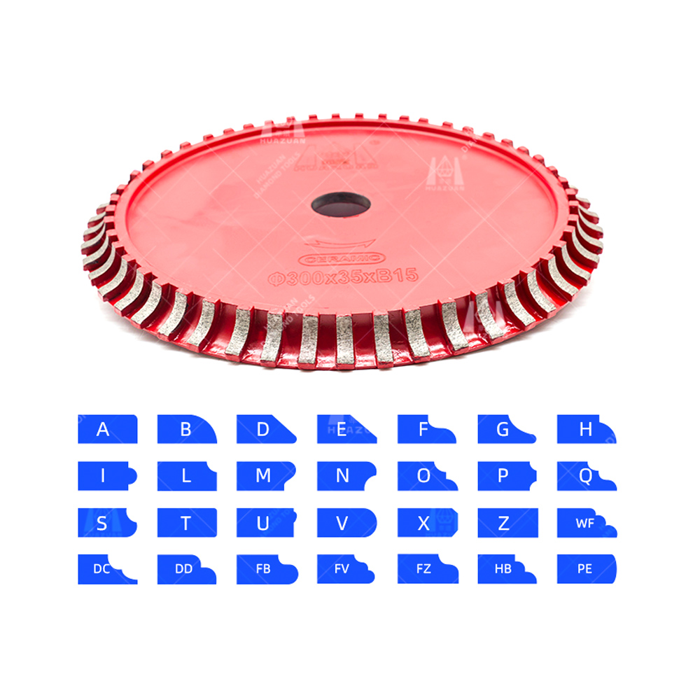 Rueda moldeadora de bordes de diamante sinterizado para mármol